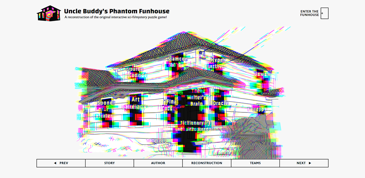Preview screenshot of the home screen of Uncle Buddy's Phantom Funhouse